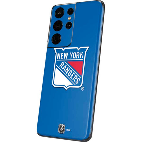 NHL New York Rangers Solid Background Galaxy S21 Ultra 5G Skin