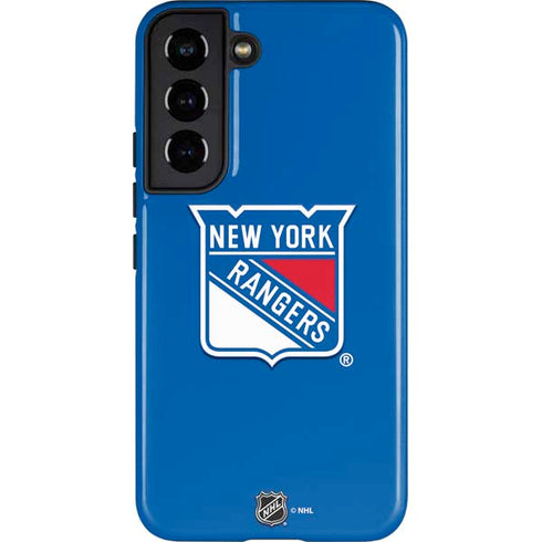 NHL New York Rangers Solid Background Galaxy S22 Pro Case