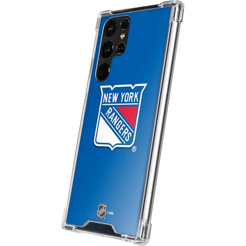 NHL New York Rangers Solid Background Galaxy S22 Ultra Clear Case