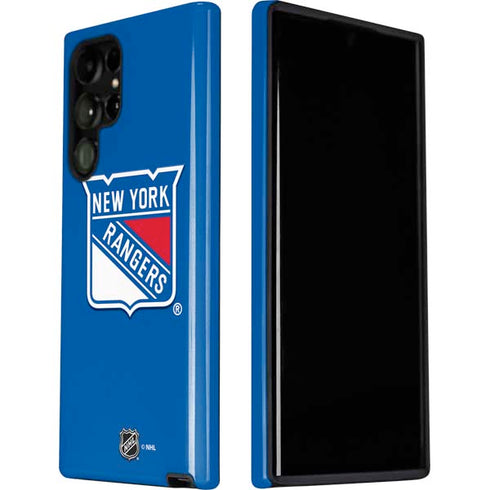 NHL New York Rangers Solid Background Galaxy S22 Ultra Pro Case