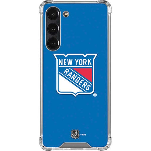 NHL New York Rangers Solid Background Galaxy S23 Plus Clear Case