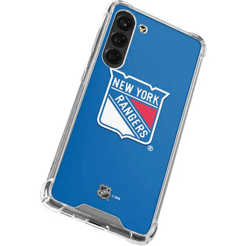 NHL New York Rangers Solid Background Galaxy S23 Plus Clear Case
