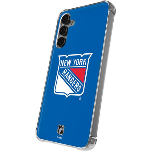 NHL New York Rangers Solid Background Galaxy S24 Plus Clear Case