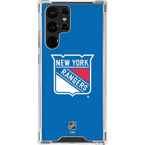 NHL New York Rangers Solid Background Galaxy S24 Ultra Clear Case