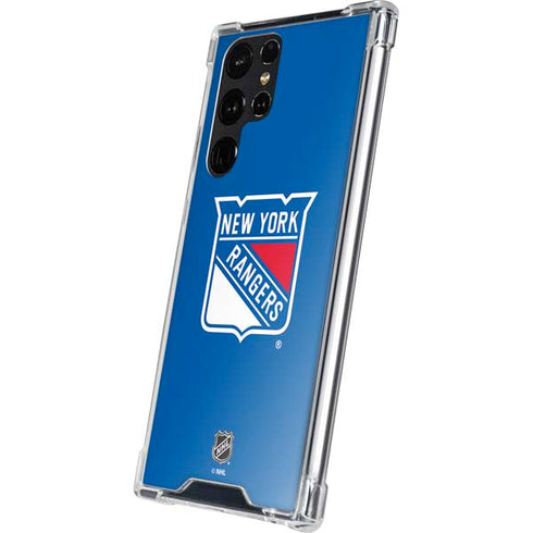 NHL New York Rangers Solid Background Galaxy S24 Ultra Clear Case