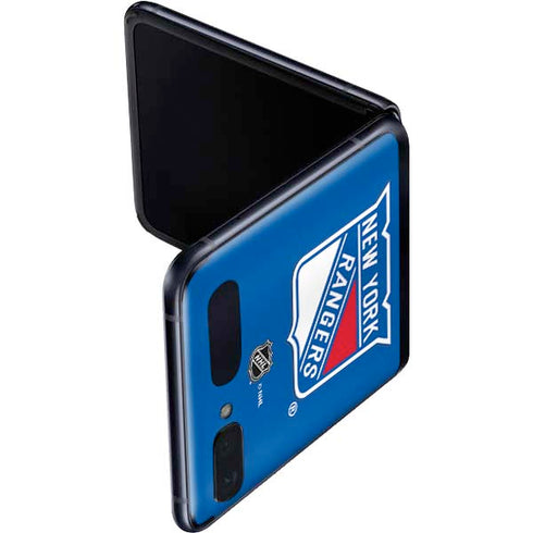 NHL New York Rangers Solid Background Galaxy Z Flip Skin