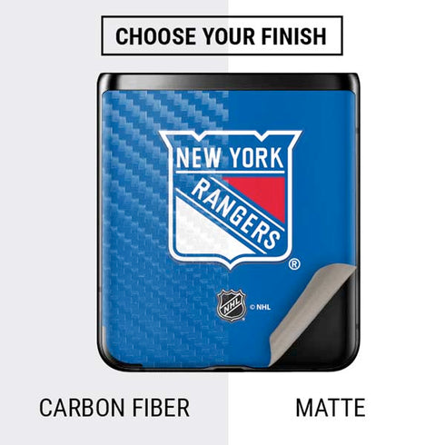 NHL New York Rangers Solid Background Galaxy Z Flip Skin
