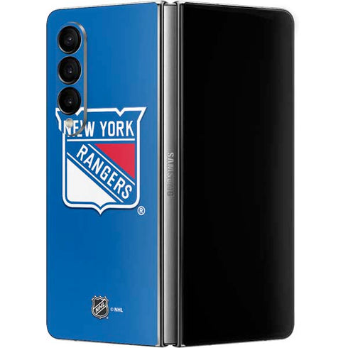 NHL New York Rangers Solid Background Galaxy Z Fold4 5G Skin