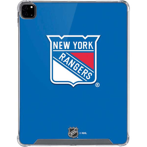 NHL New York Rangers Solid Background iPad Pro 12.9in (2020) Clear Case
