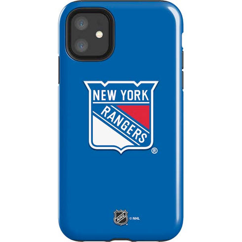 NHL New York Rangers Solid Background iPhone 11 Impact Case
