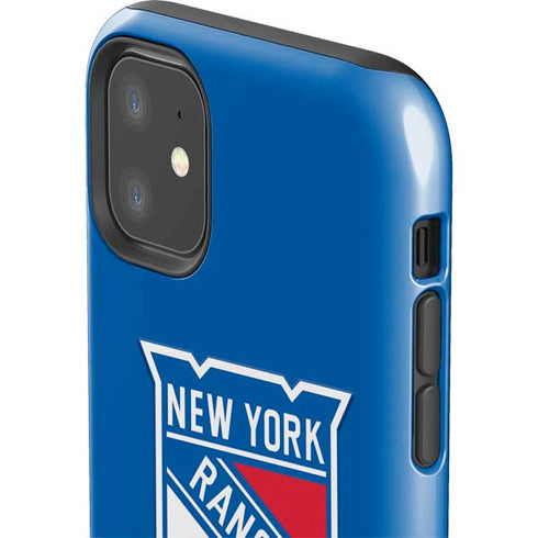 NHL New York Rangers Solid Background iPhone 11 Impact Case