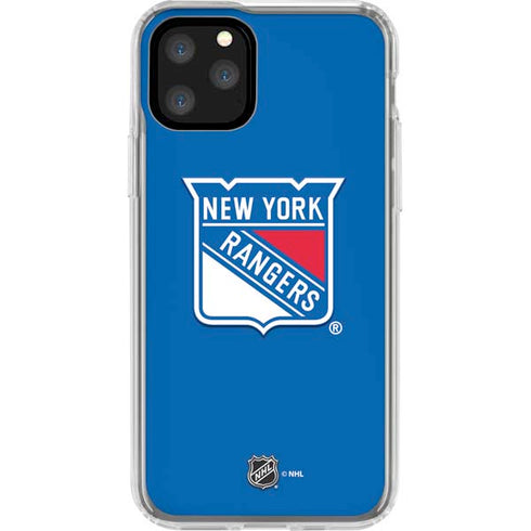 NHL New York Rangers Solid Background iPhone 11 Pro Clear Case