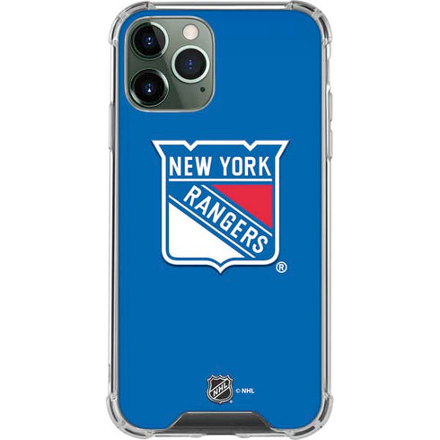 NHL New York Rangers Solid Background iPhone 11 Pro Max Clear Case