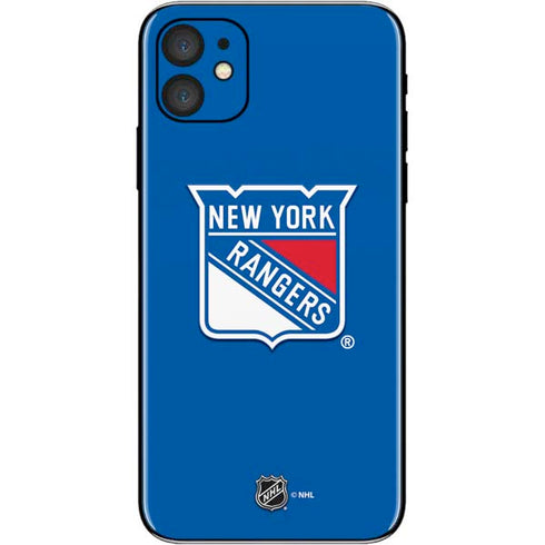 NHL New York Rangers Solid Background iPhone 11 Skin