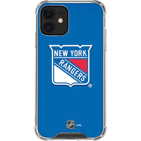 NHL New York Rangers Solid Background iPhone 12 Mini Clear Case
