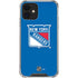 NHL New York Rangers Solid Background iPhone 12 Mini Clear Case