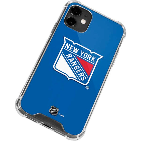NHL New York Rangers Solid Background iPhone 12 Mini Clear Case