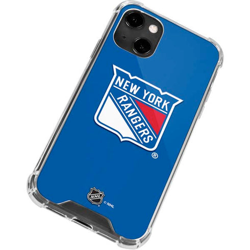 NHL New York Rangers Solid Background iPhone 13 Clear Case
