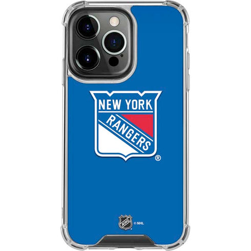 NHL New York Rangers Solid Background iPhone 13 Pro Clear Case