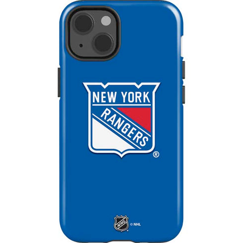 NHL New York Rangers Solid Background iPhone 15 Impact Case