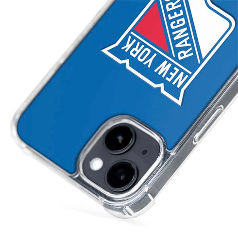 NHL New York Rangers Solid Background iPhone 15 Plus MagSafe Case