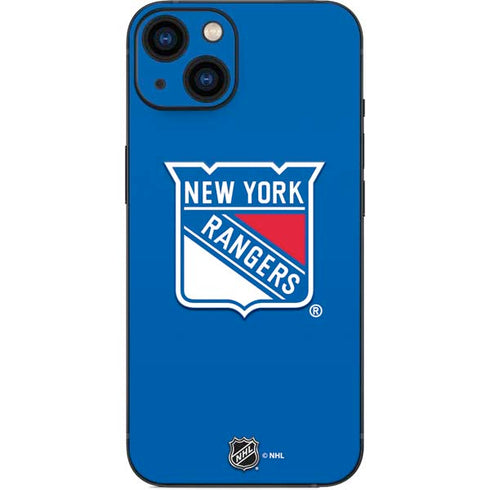 NHL New York Rangers Solid Background iPhone 15 Plus Skin