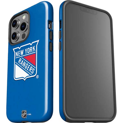 NHL New York Rangers Solid Background iPhone 15 Pro Impact Case