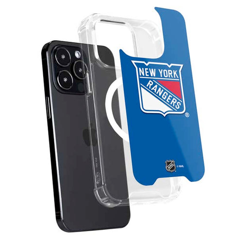 NHL New York Rangers Solid Background iPhone 14 Pro MagSafe Case