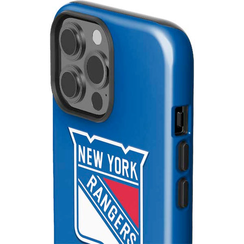 NHL New York Rangers Solid Background iPhone 15 Pro Max Impact Case