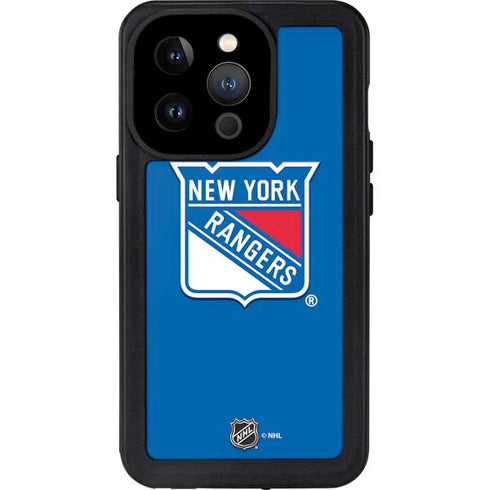 NHL New York Rangers Solid Background iPhone 14 Pro Waterproof Case