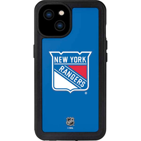 NHL New York Rangers Solid Background iPhone 15 Plus Waterproof Case