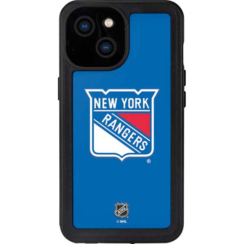 NHL New York Rangers Solid Background iPhone 15 Waterproof Case