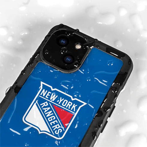 NHL New York Rangers Solid Background iPhone 15 Waterproof Case