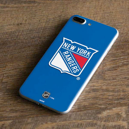 NHL New York Rangers Solid Background iPhone 8 Plus Skin