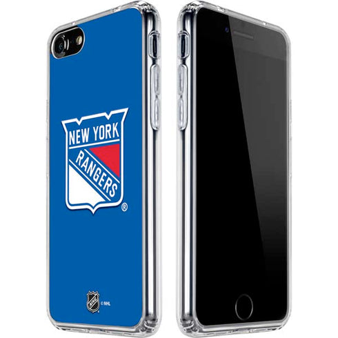 NHL New York Rangers Solid Background iPhone SE (2nd & 3rd Gen) Clear Case