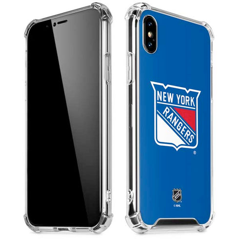 NHL New York Rangers Solid Background iPhone XS Max Clear Case