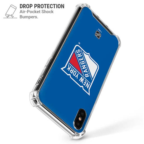 NHL New York Rangers Solid Background iPhone XS Max Clear Case