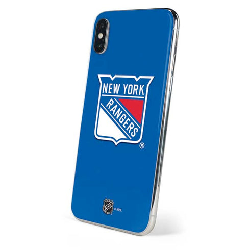 NHL New York Rangers Solid Background iPhone XS Max Skin