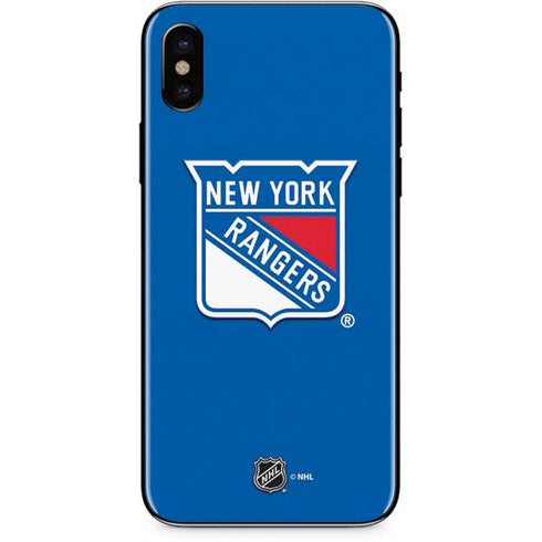 NHL New York Rangers Solid Background iPhone XS Skin