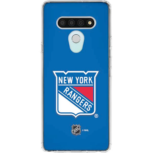 NHL New York Rangers Solid Background LG Stylo 6 Clear Case