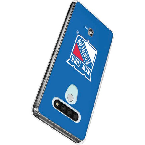 NHL New York Rangers Solid Background LG Stylo 6 Clear Case