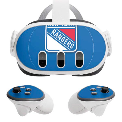 NHL New York Rangers Solid Background Meta Quest 3 Skin