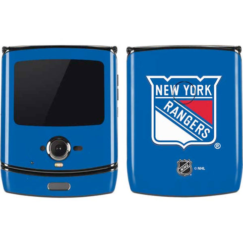 NHL New York Rangers Solid Background Motorola RAZR Skin