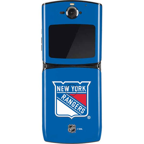 NHL New York Rangers Solid Background Motorola RAZR Skin