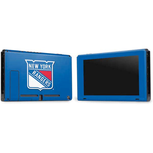 NHL New York Rangers Solid Background Nintendo Switch Bundle Skin