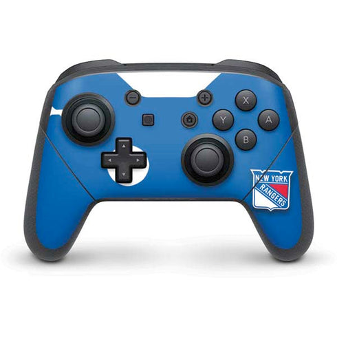 NHL New York Rangers Solid Background Nintendo Switch Pro Controller Skin