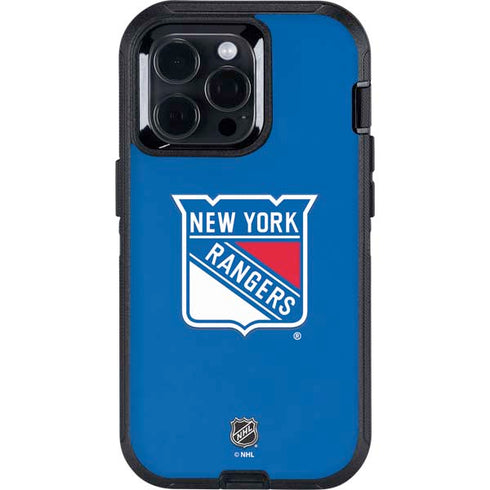 NHL New York Rangers Solid Background Otterbox Defender iPhone Skin