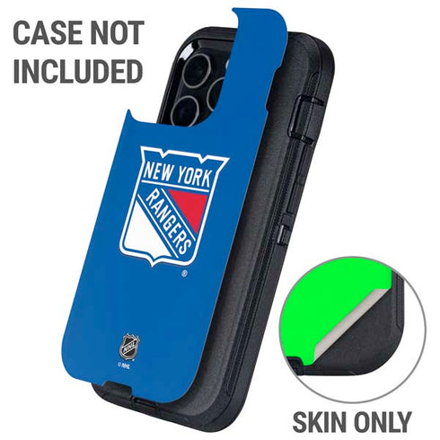 NHL New York Rangers Solid Background Otterbox Defender iPhone Skin