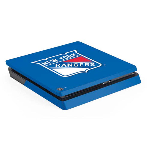 NHL New York Rangers Solid Background PS4 Slim Skin