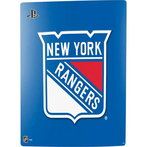 NHL New York Rangers Solid Background PS5 Digital Edition Console Skin
